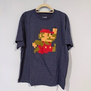 Nintendo Dark Blue Pixelated Character Tee